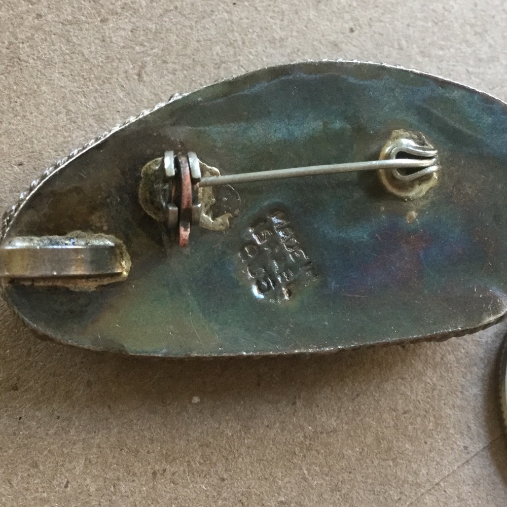 *SOLD* Eilat Stone Israel Brooch Pendant - Picture 4 of 4